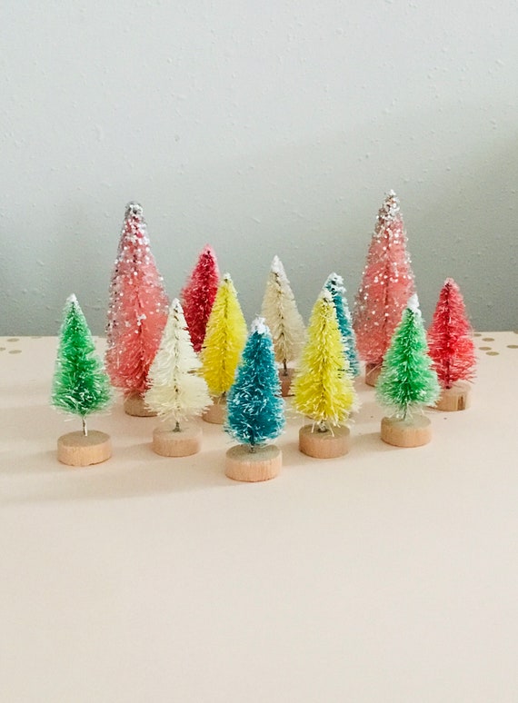 Pastel Mini Bottlebrush Trees (Sold Individually)