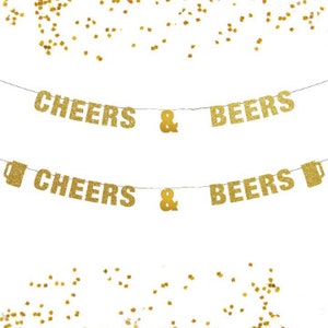 Cheers and Beers Banner, Beer Decoration, BBQ Party Decor, Bachelorette Decor, Wedding Beer Lover, Graduation party Ideas