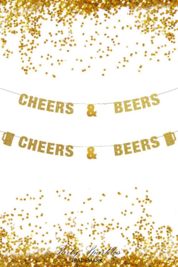 Cheers and Beers Banner, Beer Decoration, BBQ Party Decor, Bachelorette Decor, Wedding Beer Lover, Graduation party Ideas