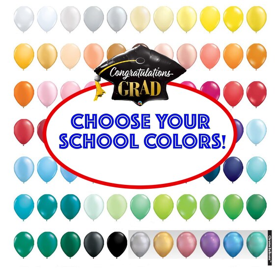 Graduation Balloon Arch Garland Kit 2024, Choose School Colors , Congrats Grad Decorations Arch Kit, High School, College, Grad School