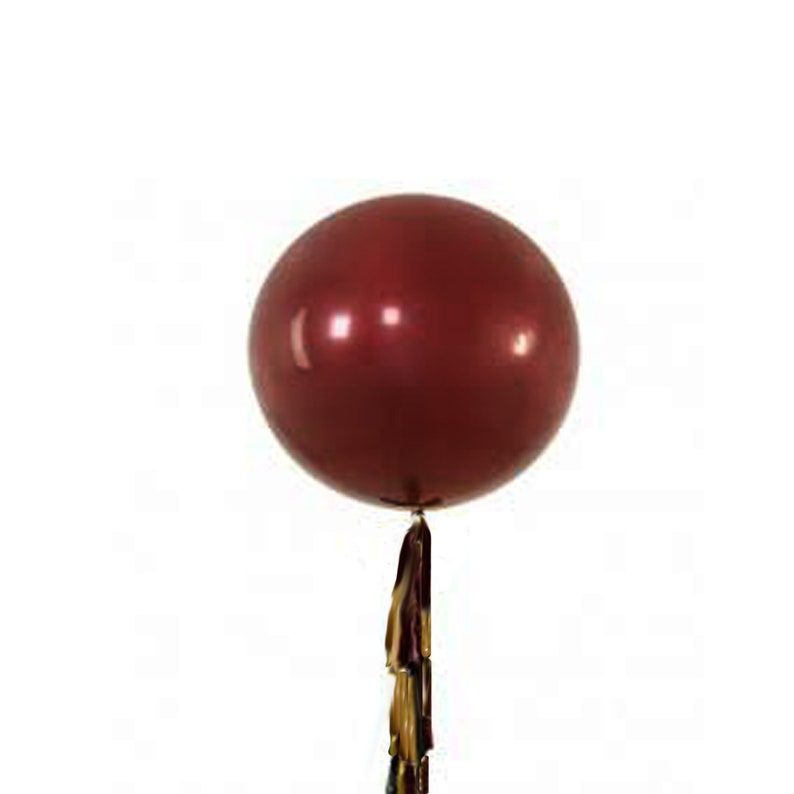 Burgundy maroon wine colored 36 Round Latex Balloon Etsy