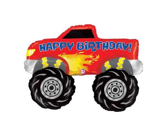 Monster Truck Balloon, Truck Birthday Party, Truck Balloon, Truck Party Decorations, Truck Party, Truck Decor