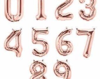 HUGE Number balloons, Rose Gold Number Balloons, Gold number balloons, Silver numbers Jumbo 40"  First Birthday Balloon, Giant Balloons