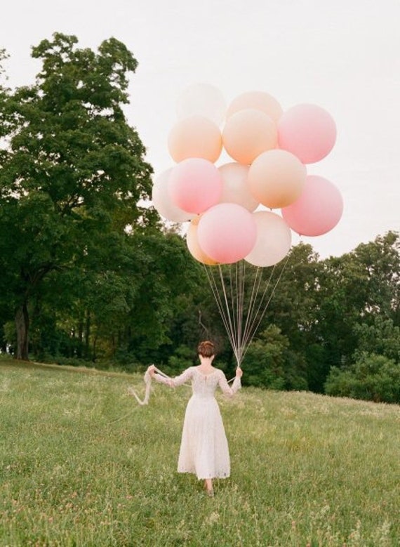 Pastel Pink Round Balloons, Big 36" Round Giant Light Pink Balloons, Blush ballet baby pink, First birthday ideas, wedding decor, shower