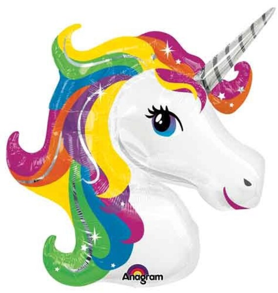 Unicorn Birthday Balloon, Rainbow Hair Balloon, Giant Unicorn Head Balloon, Unicorn Party, Party Decorations, Unicorn Party Decor,  Birthday