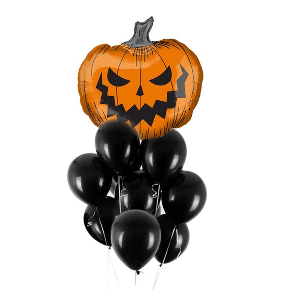 Halloween Pumpkin Balloon, a scary foil pumpkin head carving Halloween balloon bouquet, party pumpkin face decoration HUGE