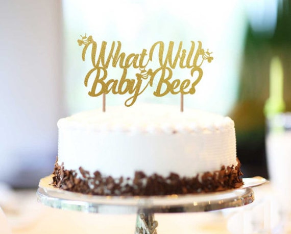 What Will Baby Bee? Cake Topper, Gender Reveal Bee Theme Topper, Gender reveal ideas, What Will It Bee Party Decorations, Bee Theme Shower