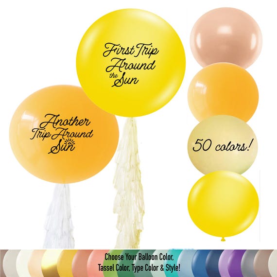 First Trip Around the Sun, Another Trip Around the Sun Birthday Balloon Announcement Decor, Sunshine Summer Party Decorations, boho