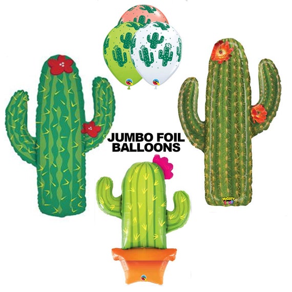 Cactus Balloon Party DEcor, Fiesta Balloons, Cactus Baby Shower Decor, Potted Cactus, Mexican Fiesta Party Decor, Fiesta Ideas, Taco Party