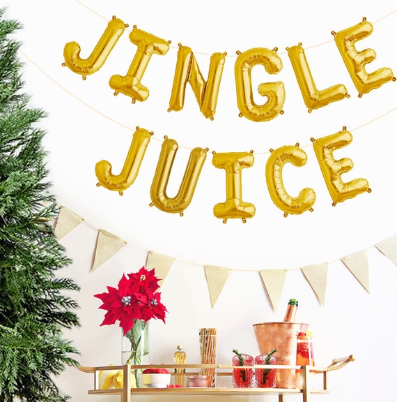 Jingle Juice Balloons, Bar Party Decorations, Christmas Holiday Decor, Jingle All the Way Balloons, Ugly Sweater Party Decor