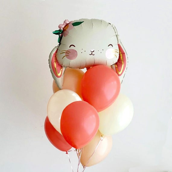 Bunny Rabbit Foil Balloon 20 inFloppy Ears Balloon Bouquet Baby Shower, Easter Egg Hunt Birthday Decor, Some Bunny is One Birthday Party