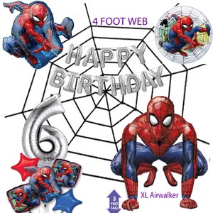 Spiderman Verjaardag Ballonnen, Spiderman Ballonnen, Superheldenfeest, Spiderman Verjaardagsfeestje, Superheld Verjaardagsfeestje ideeën, Jongensfeest