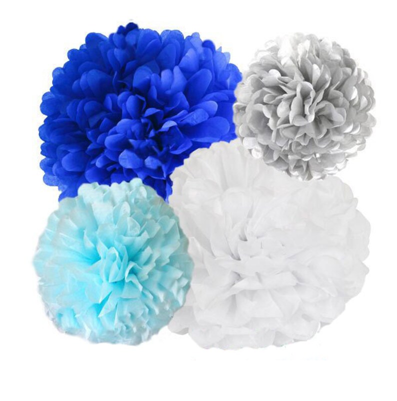 20 Tissue Paper Pom Poms 20 Piece Set Pick Your Colors Bulk Etsy