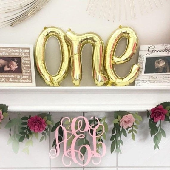 One Script Balloon, One Balloon, First Birthday Balloon Prop, First Birthday Party Decor, Cake Smash Prop Gold, Rose Gold, Pink, Blue