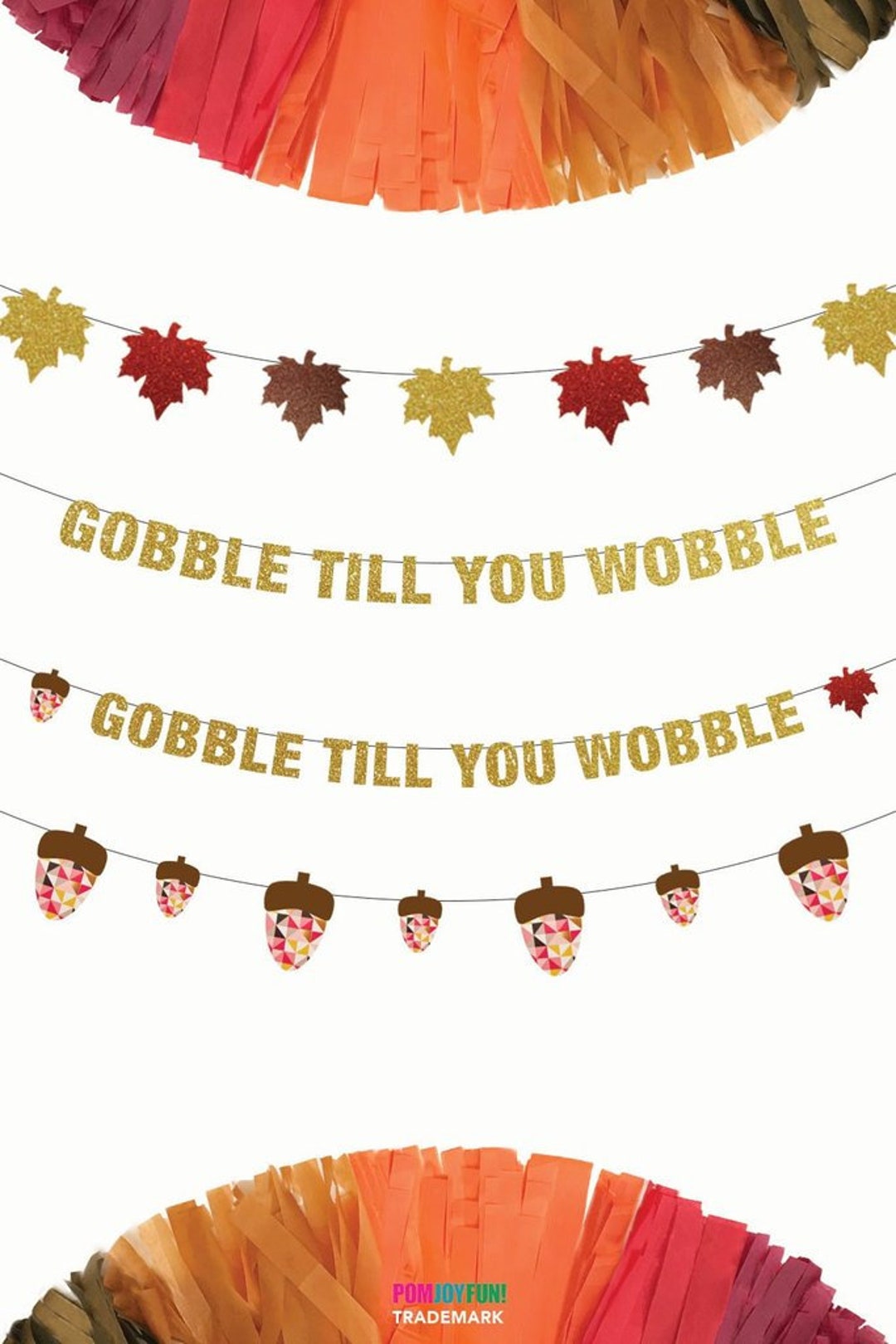 Gobble Till You Wobble Banner Sign Thanksgiving Banner Fall Etsy