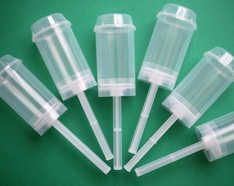 Base /& Sticks Plastic Round Shape Push Pops BY GoodtoU Confetti Poppers 24 PACK Clear Push Pops with Lids Push Cake Pop Sticks