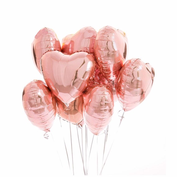 Rose Gold Heart Balloon, Wedding decoration heart shaped Rose Gold Balloon 17" or 36" First Birthday Baby Shower, Shower, Birthday