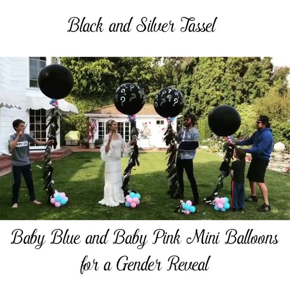 Hudson inspired Gender Reveal Balloon balloon spray, Question Mark Balloon, Gender Reveal, Hollywood celebrity Gender Reveal  Black