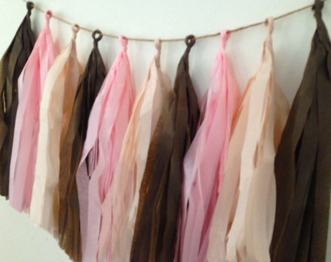 Navy Tassel Garland Navy Blush Pink Grey Decorations Etsy