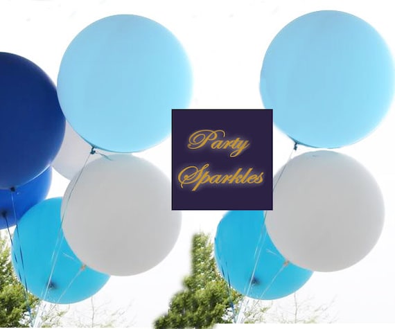 Light Blue Balloons, 36" Pastel Blue Balloons, HUGE Light Blue Round Giant Balloon, 12"  Baby Blue Balloon, Gender Reveal Party decor