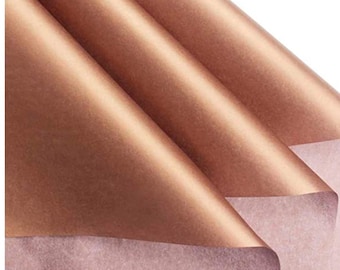 Hojas de papel de seda metálico de oro rosa, papel de seda de oro rosa rosa a granel, papel de seda rosa grande, rosa bebé, decoración de bodas