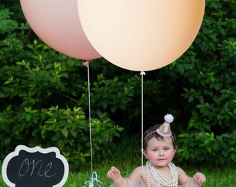 Blush Peach balloons, 36" light peach Balloons, BIG Round Latex first birthday, baby shower, wedding decorations, gender reveal