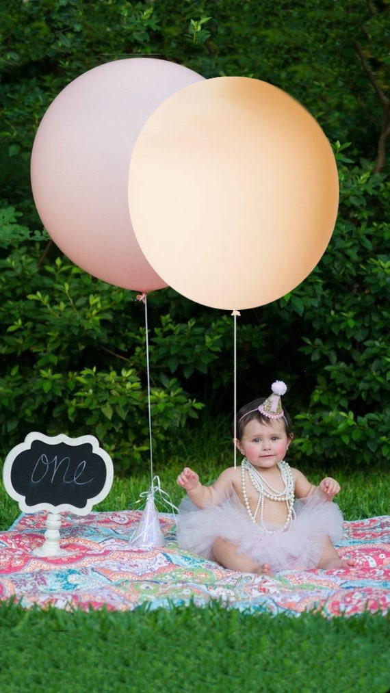 Blush Peach balloons, 36" light peach Balloons, BIG Round Latex first birthday, baby shower, wedding decorations, gender reveal