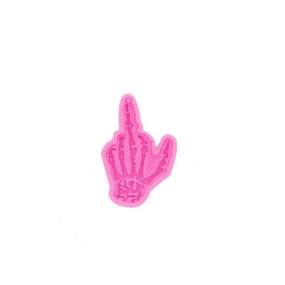 Middle Finger Mold, Halloween Skeleton finger silicone mold for resin, Creepy, spooky, fingers, human skeleton hand for earrings, keychains