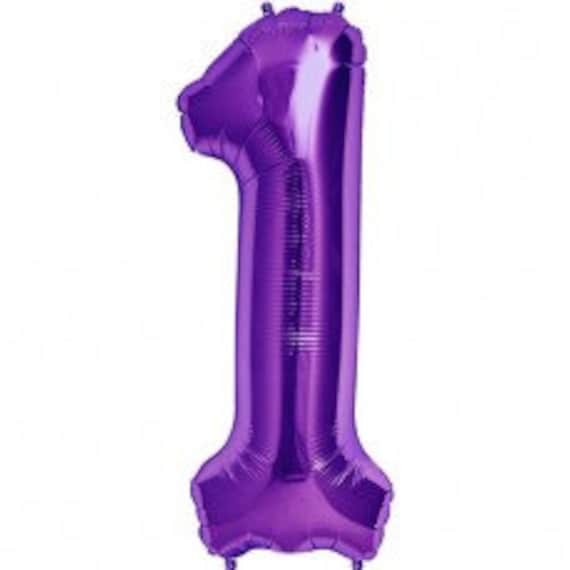 Purple Number One Balloon First Birthday Balloon Giant | Etsy
