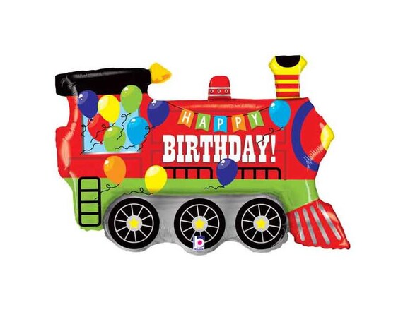 Train Balloon, Happy Birthday Train Shape Balloon, Train Birthday Party, Train Balloon, Train Party Decorations, Train Party, Train Decor