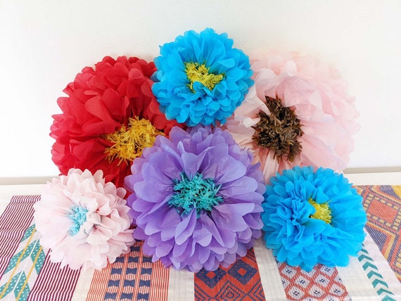 Colorful Hanging Paper Fan Party Decorations, Birthday Decorations Supplies  for Women and Men, Fiesta Rainbow Colorful Fans Paper Flowers Tissue Pom