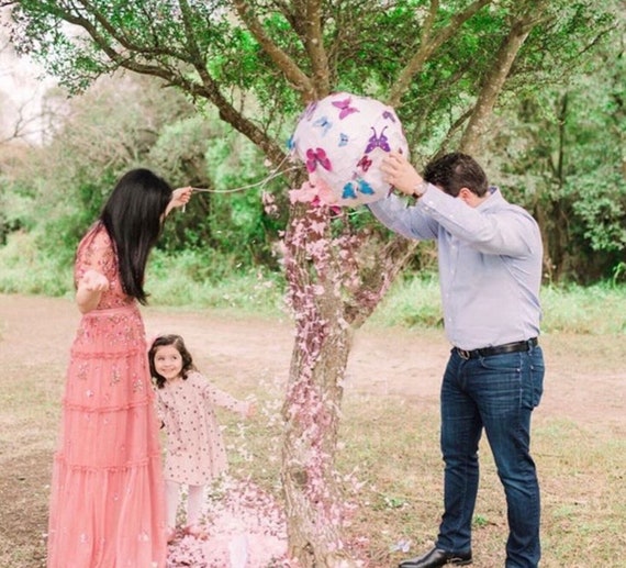 Gender Reveal Ideas Unique, Butterfly Spring Gender Reveal Piñata, Multi Color Butterflies, Boy or Girl, great for Birthdays and Weddings