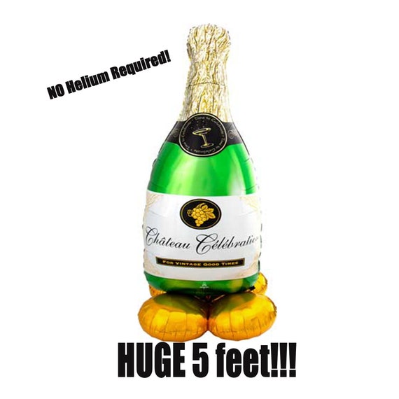 Champagne Bottle New Years Eve Balloons 2024 brunch balloon Decorations 2024, Huge Balloons Decor Party, Backdrop Ideas