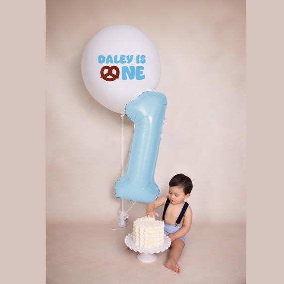 ONEtoberfest First Birthday Balloon Personalized Name, Oktoberfest 1st Birthday foil number balloon, Pretzel High Chair Decor, October
