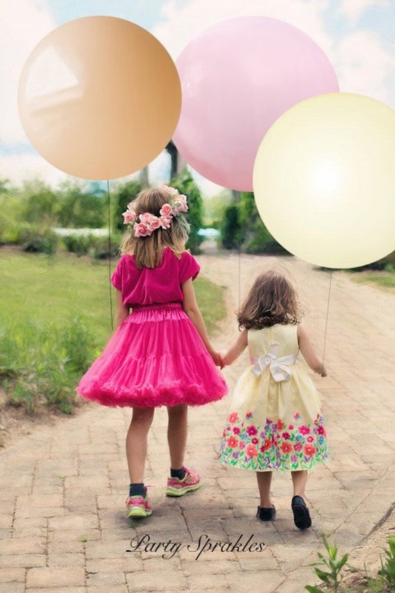 Blush Balloons Round, Huge Giant 36" Baby Photo Shoot, Baby Pink, Ivory Bridal Photo Shoot, 12" Birthday Decoration, Wedding Balloons