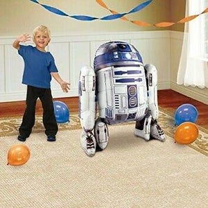 Star Wars Party Decor Balloons, Storm Trooper Air walker Balloon, Kylo Ren, BB8, R2D2, Baby Yoda Darth Vader Balloon, decoration birthday image 9