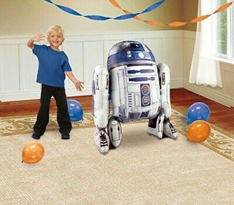 Star Wars Party Decor Balloons, Storm Trooper Air walker Balloon, Kylo Ren, BB8, R2D2, Baby Yoda Darth Vader Balloon, decoration birthday image 9
