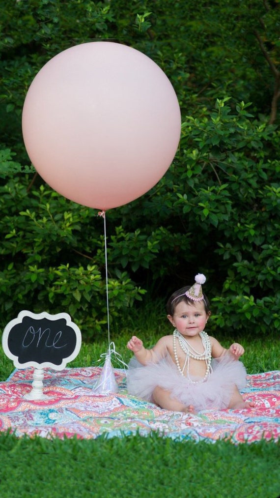 Blush pink balloons, 36" light pink, ballet pink Balloons, HUGE Round Latex first birthday, baby shower, wedding decorations, gender reveal