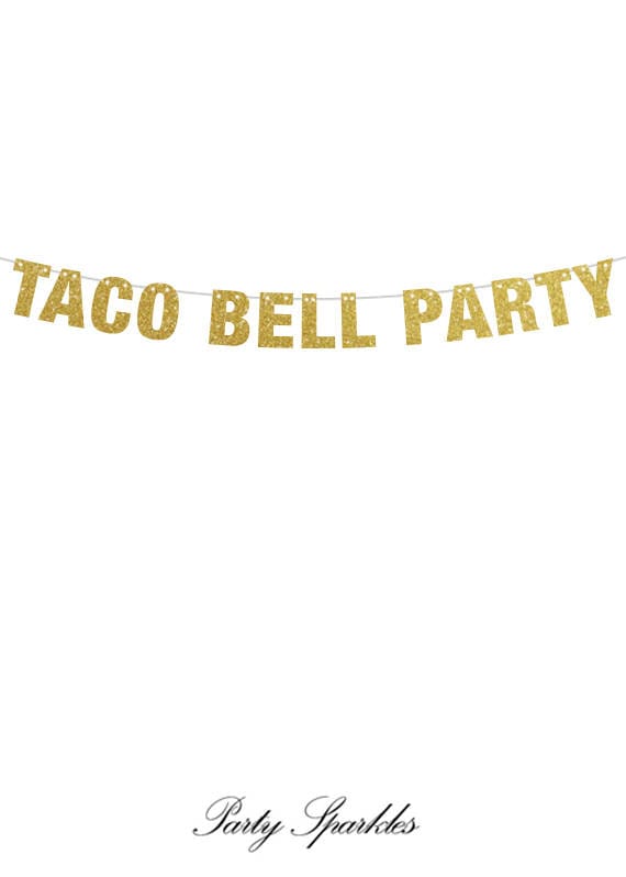 Taco Bell Party Banner, Taco Banner, Taco Party, Taco Tuesdays Tacos and Tequila Party Banner, Fiesta Decorations, Taco Bout A Party