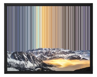 Canvastavla Silent Peaks, Starlit Peaks Soft Gold Abstract, Spännd eller Inramad Canvas, Vardagsrumsinredning