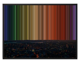 Obscura Canvas Wall Art, More Sizes incl. 48x36, Dark Twilight City Abstract Print, UK Delivery