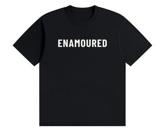 Enamoured - Minimal Tee White Text