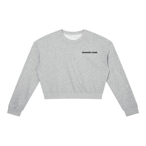 Sudadera de cuello redondo para mujer Enamoured Sound - Logotipo negro Flower Gray