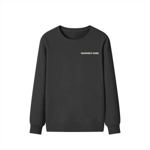 Enamoured Sound Classic Unisex Cotton Sweatshirt - White Logo Classic Black