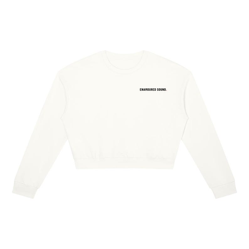 Sudadera de cuello redondo para mujer Enamoured Sound - Logotipo negro White