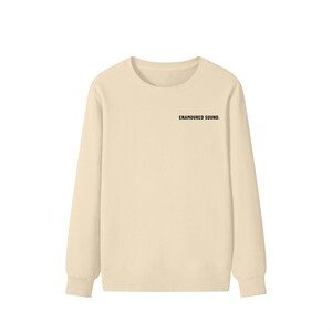 Enamoured Sound Classic Unisex Bomullströja - Svart Logotyp Apricot