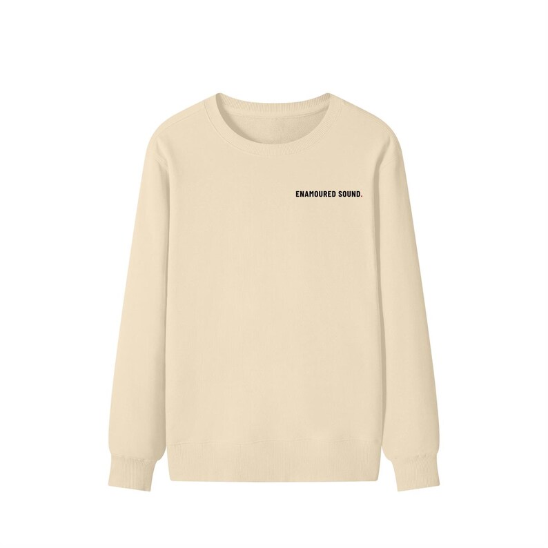 Enamoured Sound Classic Unisex Bomullströja - Svart Logotyp Apricot
