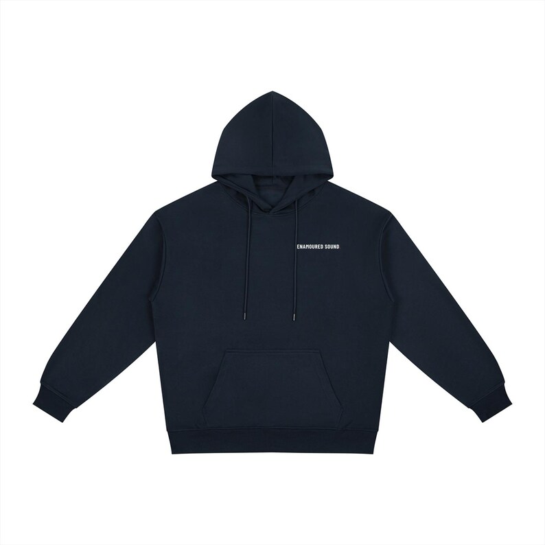 Felpa con cappuccio Enamoured Sound Relaxed Fit - Logo bianco Navy Blue
