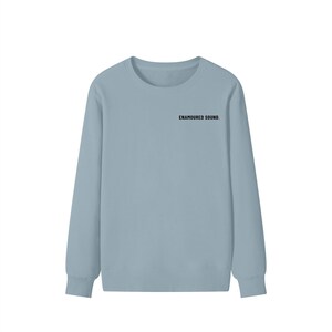 Enamoured Sound Classic Unisex Bomullströja - Svart Logotyp Haze Blue