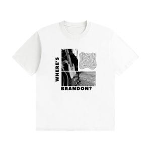 Waar is Brandon? - Grafisch T-shirt met zwarte tekst White